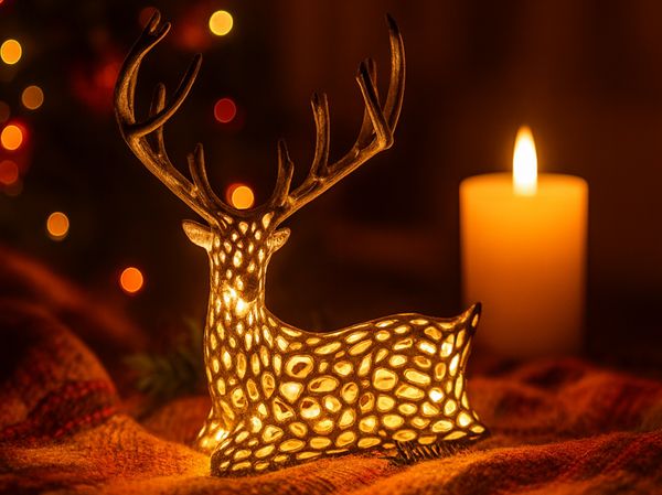 Christmas Deer Voronoi