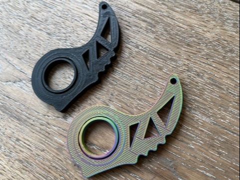 Keyrambit keychain fidget spinner
