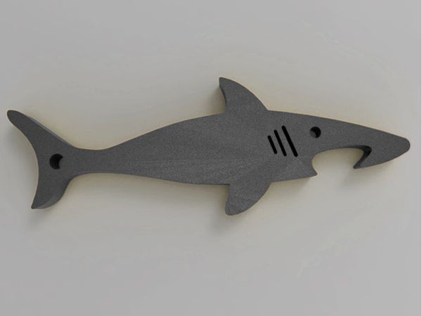 Shark bottle opener keychain