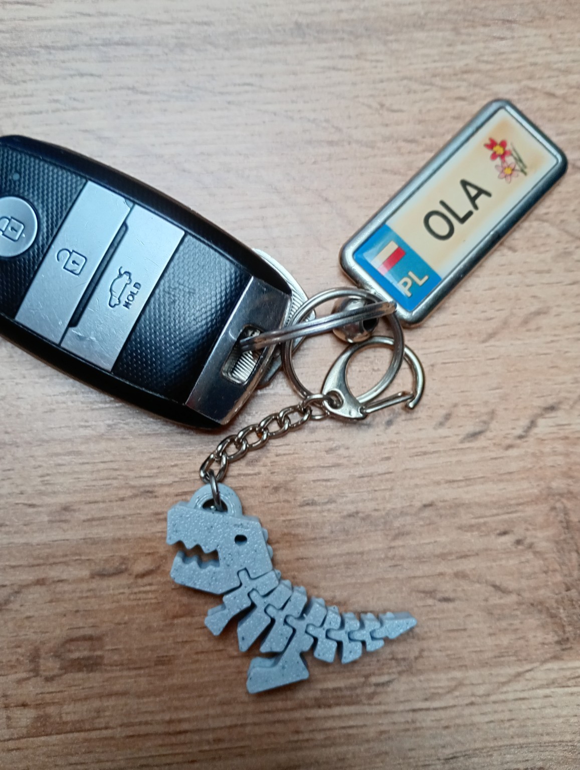 Flexi Rex KeyChain. Mini Dinosaur Keychain