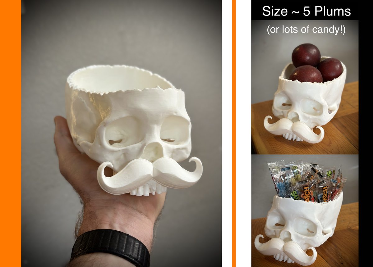 Skull with Mustache