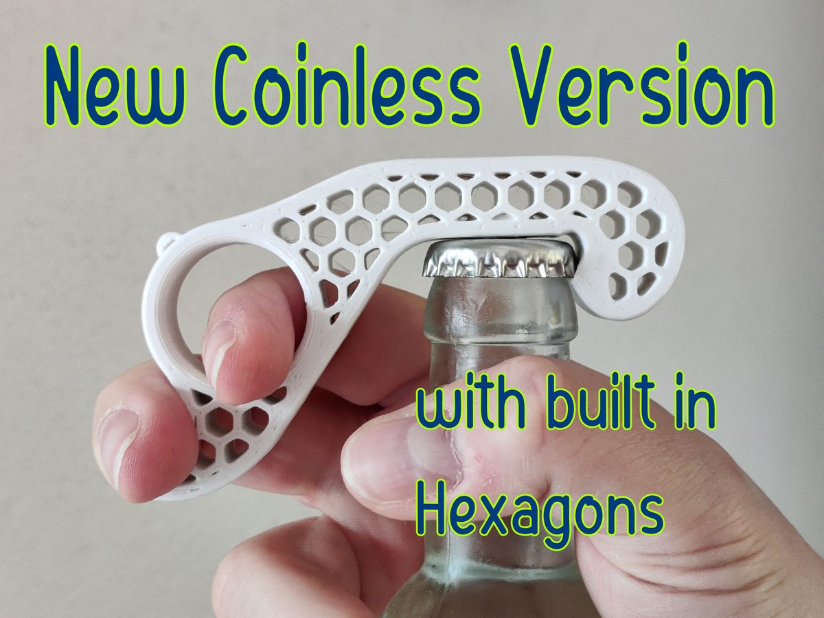 Hexagonal One-Handed Bottle Opener